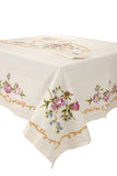 luxurious tablecloth Embroidered Tablecloth Set - Capri - Ponti Home