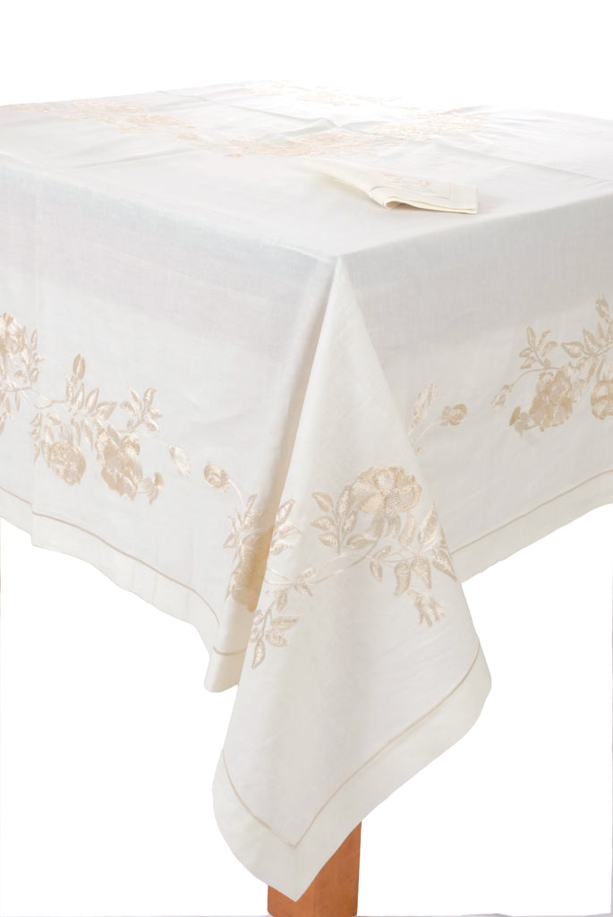 luxurious Embroidered Tablecloth Set - Stromboli - Ponti Home